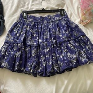 Blue floral skirt Small